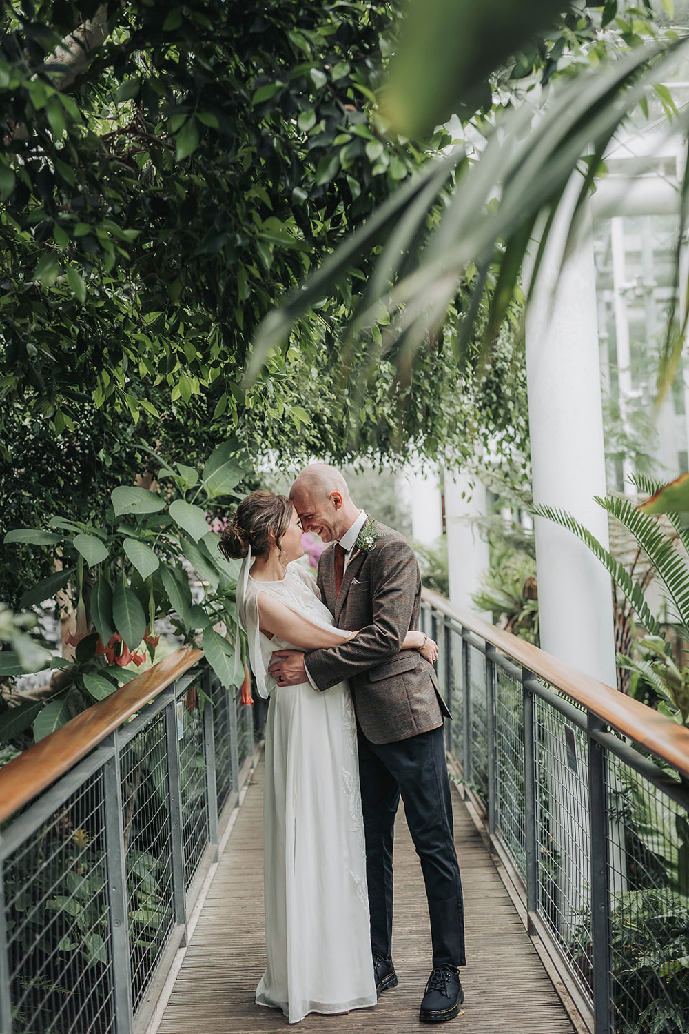 the-corbett-creative-wedding-photography-warwickshire-63 Bride and groom hugging with heads close at Jephson Gardens Wedding by The Corbett Creative Photography
