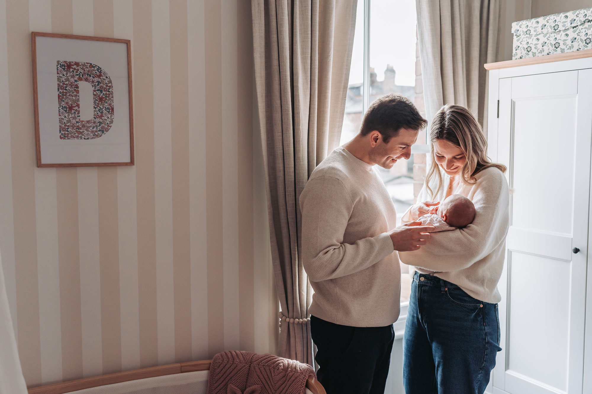 Leamington family in baby's nursery