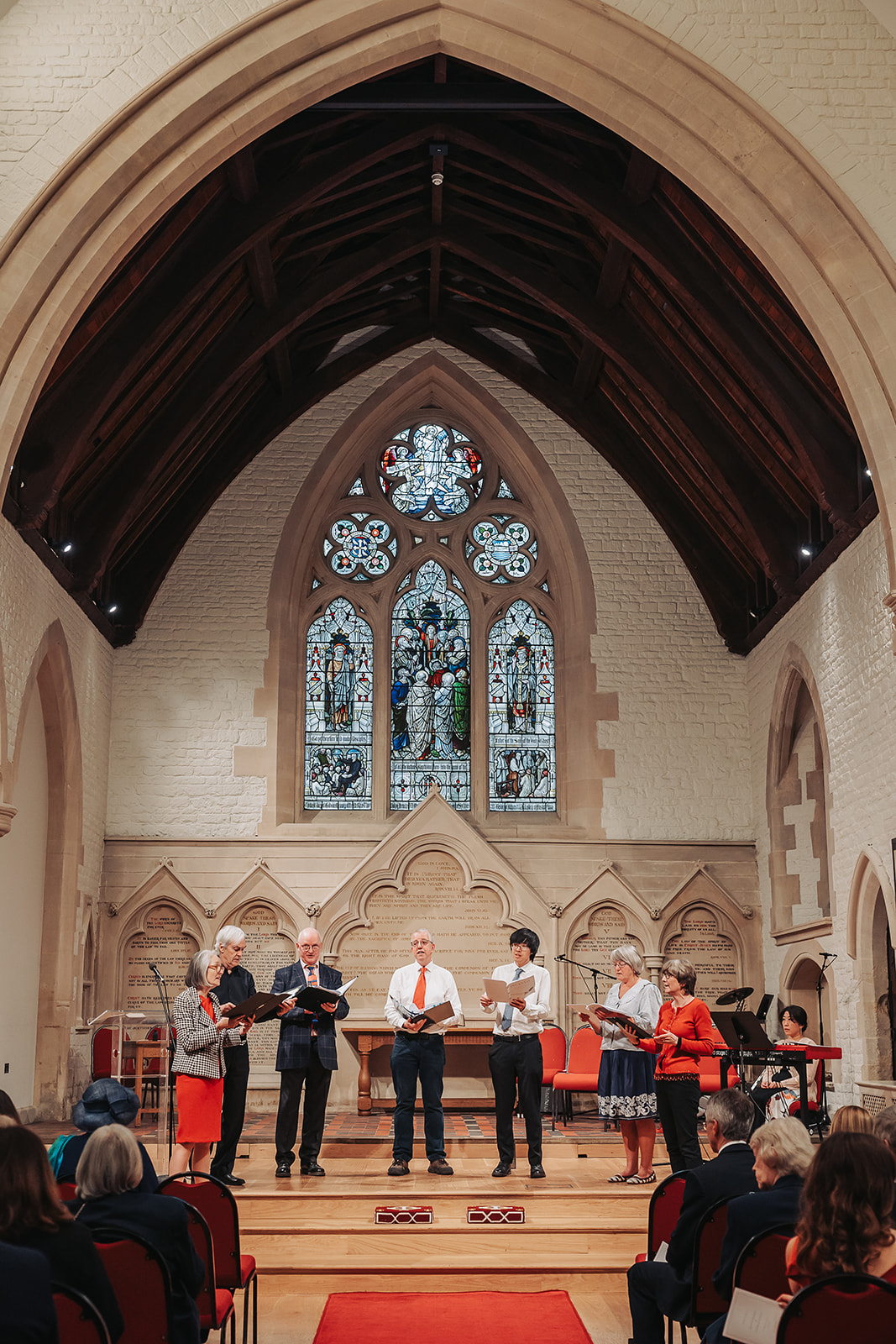 Choir singing at St Ebbe's church Oxford