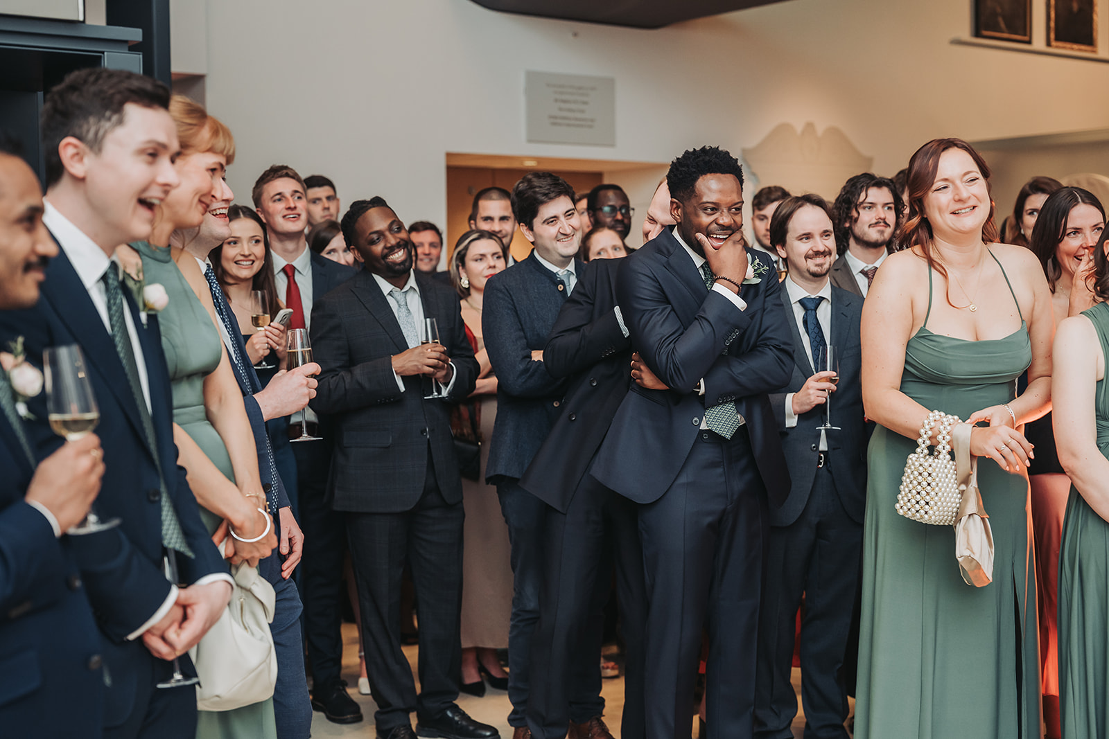 Guests laughing