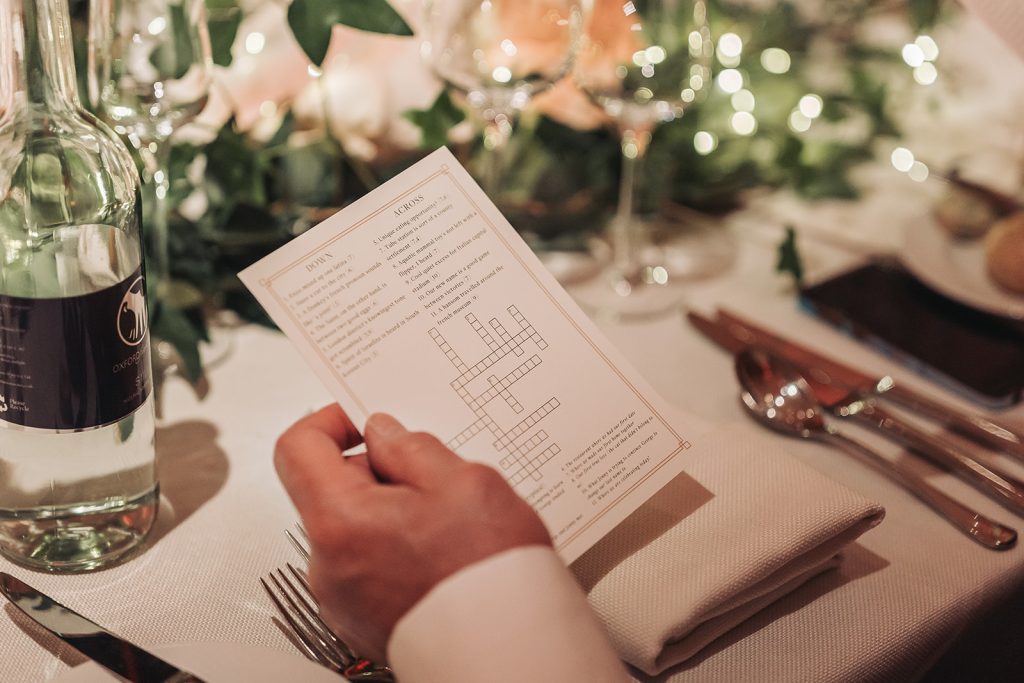 Wedding crossword