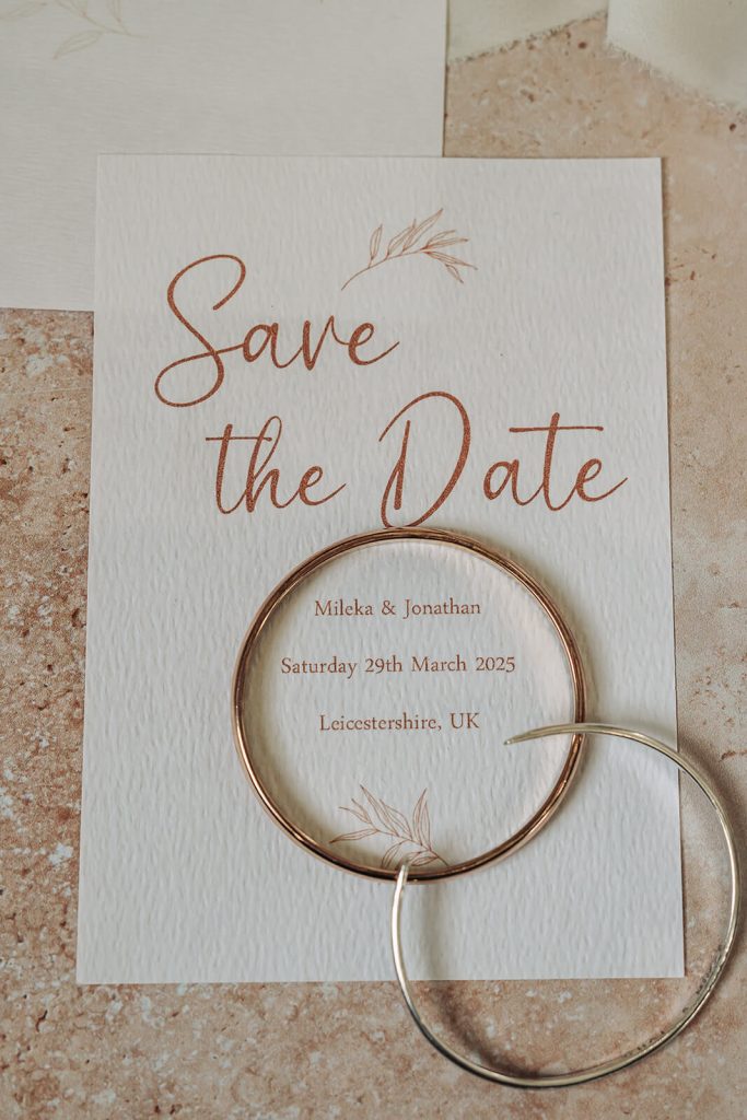 save the date with bangle