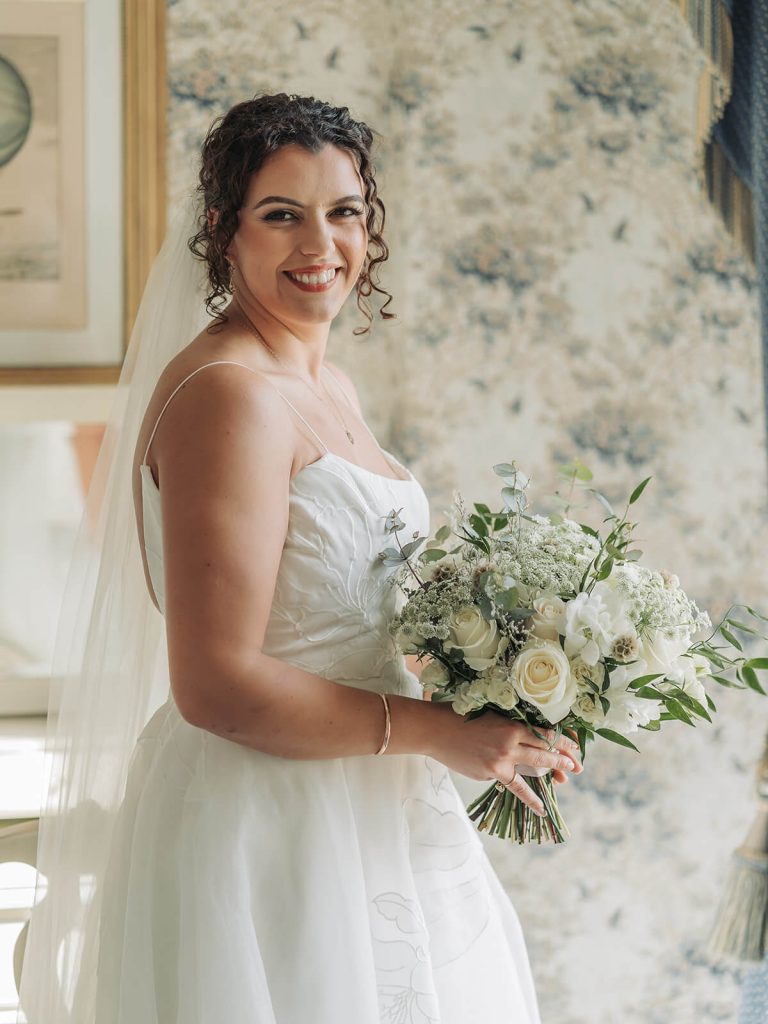 Kilworth House bride smiling at camera