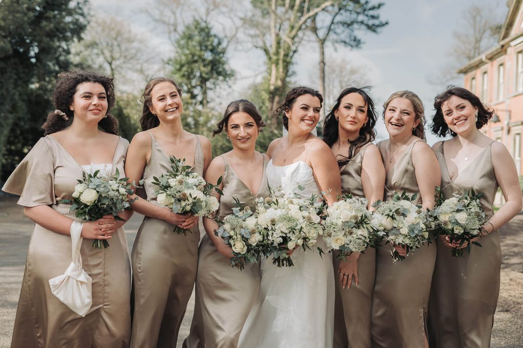 bride and bridesmaids at Kilworth House