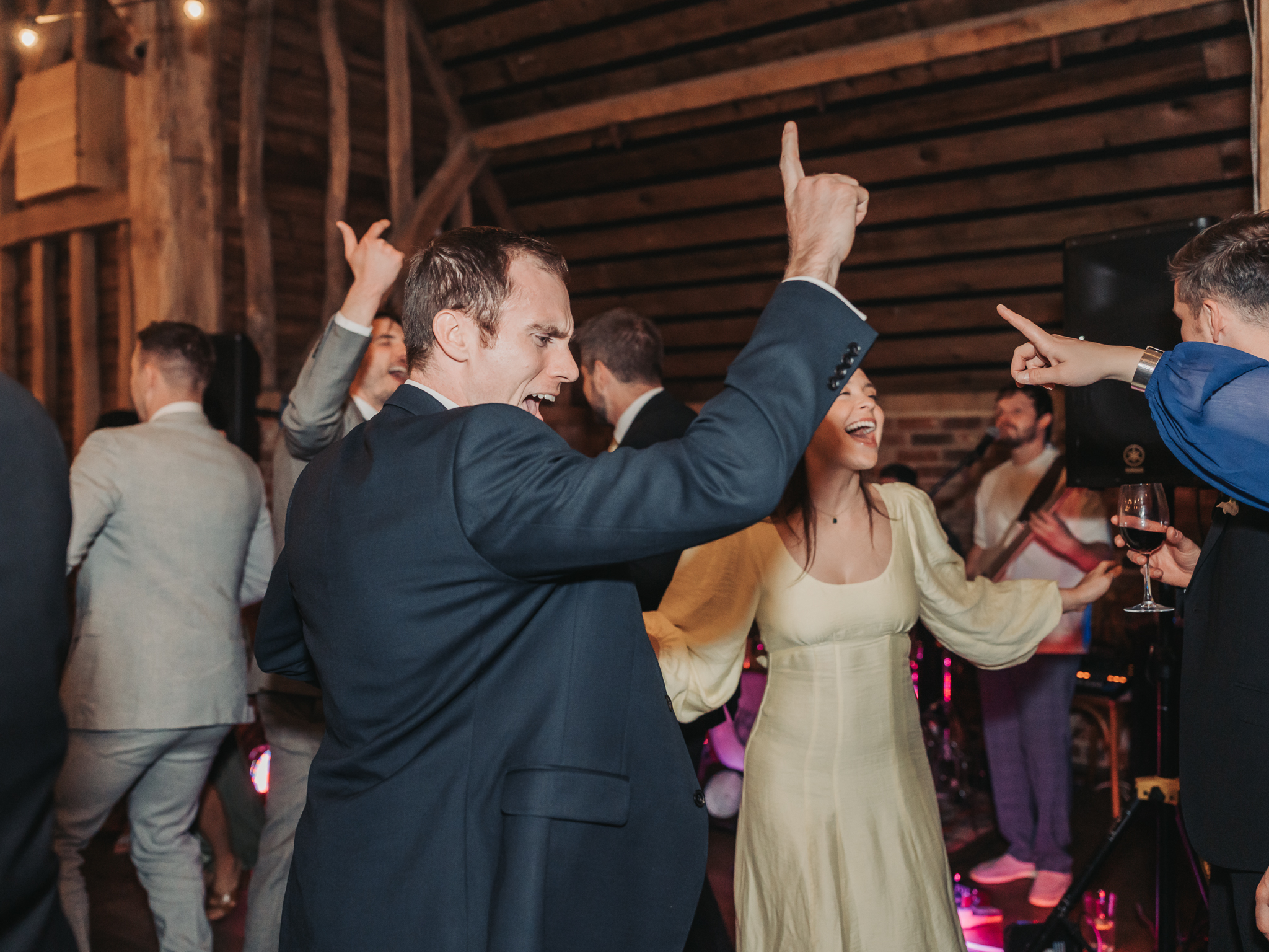 wedding guest dancing